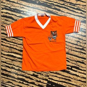 LAST DAY  
Vintage Jerzees by Russell orange tiger cubs boy scouts v neck tee